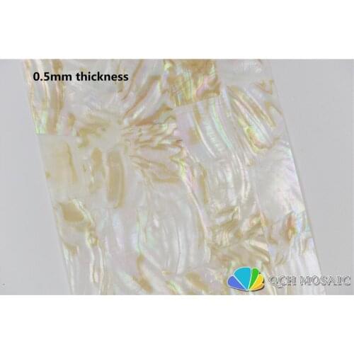Freshwater shell laminate sheet for musical instrument and wood inlay natural dapple color thickness 0.5mm