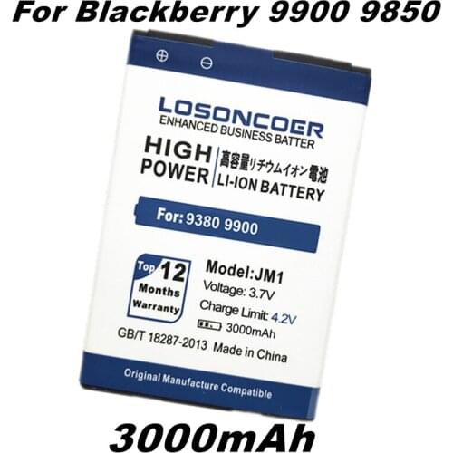 LOSONCOER 3000mAh J-M1 JM1 JM-1 Battery for Blackberry J-M1 JM1 JM-1 9380 9850 9860 9790 9930 9900 Battery