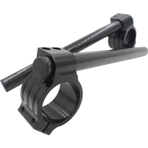 Carbon Fiber Matte 22mm Handle Bar Clip On Replacement Motorcycle RACING Bike 31-55mm