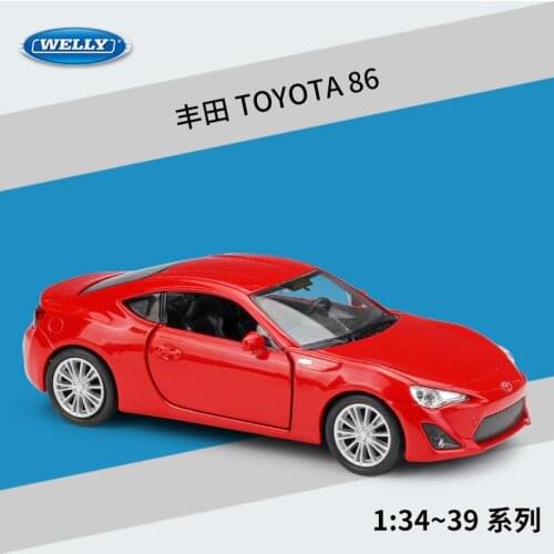Welly 1:36 Simulation Model Car Toy For TOYOTA 86 Alloy Car Toy Model with Pull back function original box For kid Gift