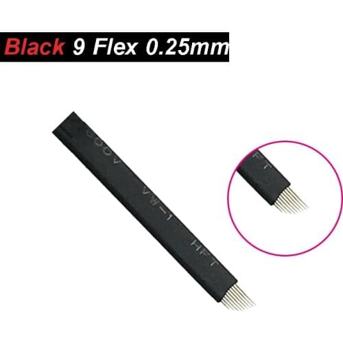 New Tattoo Needle 9 Flex Lamina Agulhas Tebori Blade for Manual Eyebrow Pen Microblading Needles 9 Pins for Pernement Makeup