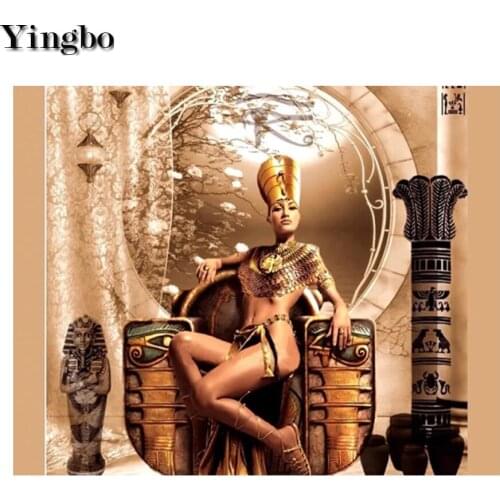 New Arrivals 5D Diamond Painting Full Square Diamond Mosaic Egypt Queen Vintage Art Diamond Embroidery Cross Stitch Kit Gift