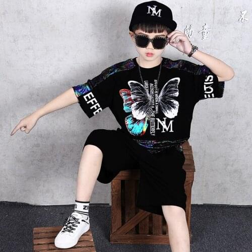 4-14 Years Teenager Summer Boy Clothing Set 2021 New Fashion Casual Active T-shirt+ Pant Kid Children Boy Teenager Clothing