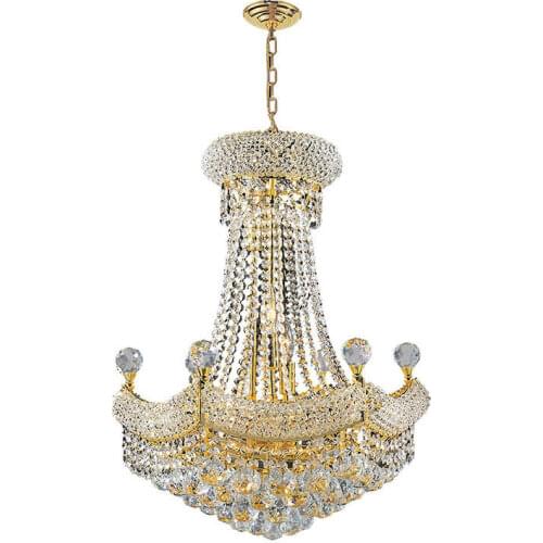 Phube Lighting Large Foyer Empire Gold Crystal Chandelier Chrome Chandeliers Lighting Modern Chandeliers Light Lighting
