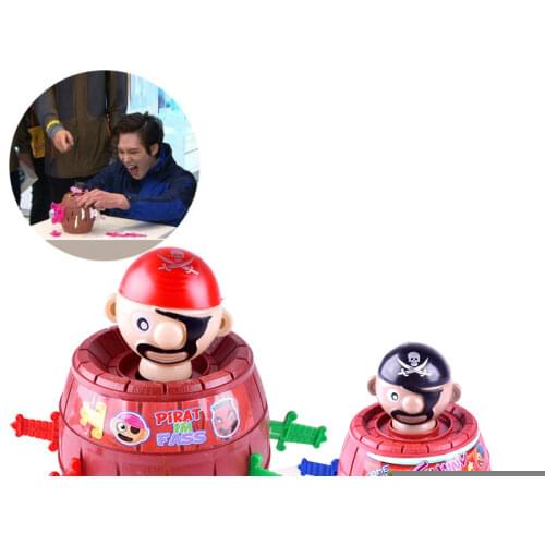 8-10CM Kids Funny Guessl Toy Pirate Barrel Novelty Toy Classics Gaes Intelligence for Children Lucky Stab Pop Up Toy