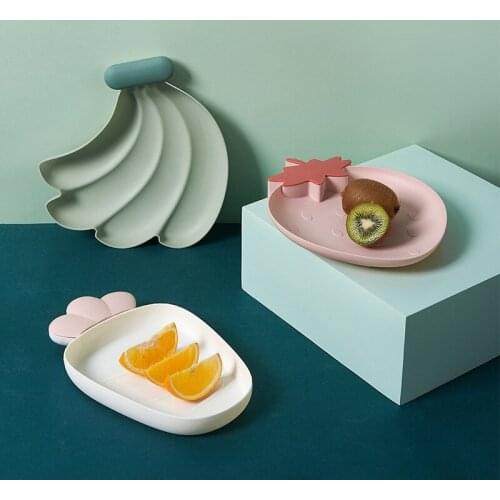 Carrot Fruit Shape Plastic Fruit Plate Candy Plate Living Room Snack Food Jewelry Storage Tray Dessert Cake Dessert Bread Plates
