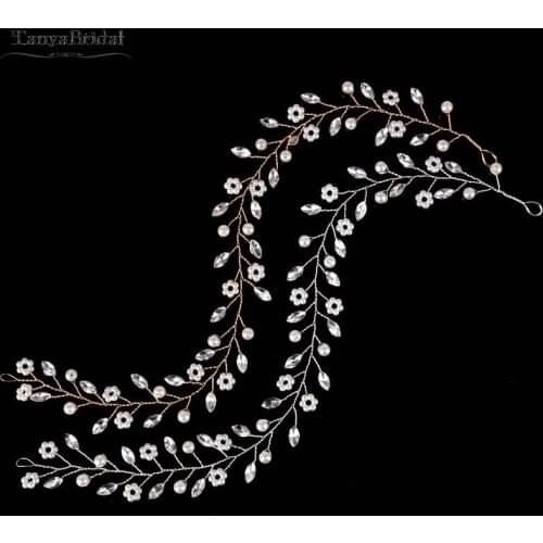 Pearls Gold Leaves Sweet Wedding Bridal Headband Bride headpieces Bridesmaid Hair Headdress DH006