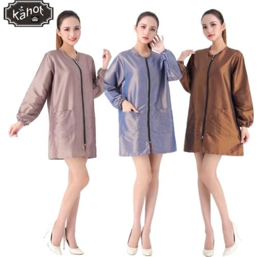 Professional Salon Smock Stylist Jacket Cosmetology Uniform Zipper Hairdressing Cape Beauty SPA Guest Client Kimono Gown Apron