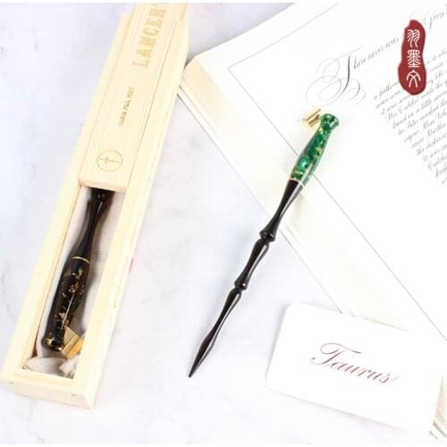 Luxury Pen Holder English Calligraphy Pen Dip Pen Es Lancer Designe Style With Wood Box Packaging