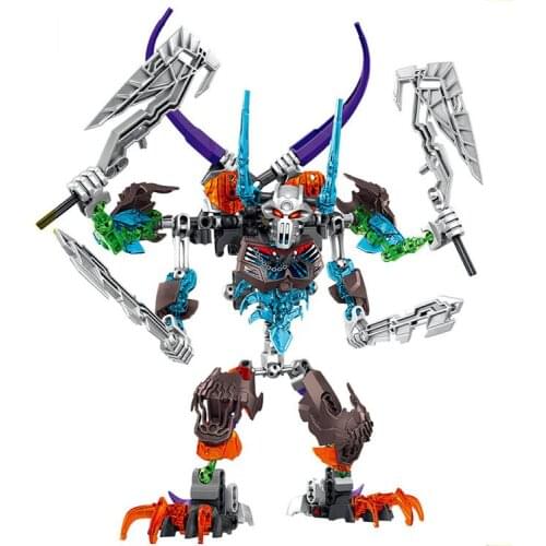 The skeleton warrior Biochemical soldiers BIONICLE educational building blocks toys, Gifts for children