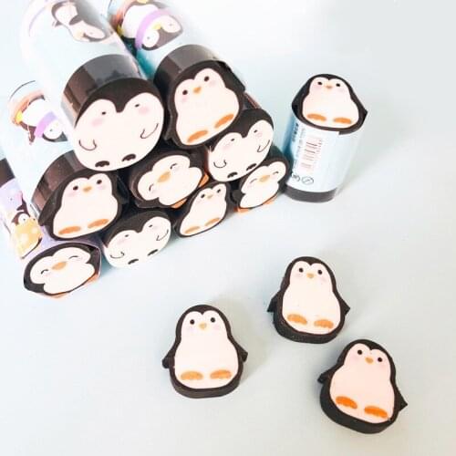 10PCS Cute Cartoon Penguin Eraser Rubber Students Stationery Kids Gifts School Office Correction Supplies Writing tools