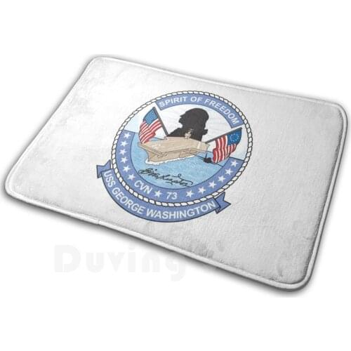 Uss George Washington Cvn-73 Carpet Mat Rug Cushion Uss George Washington Cvn 73 Cvn 73 Cvn73 Cvn 73 Veteran Carrier Logo