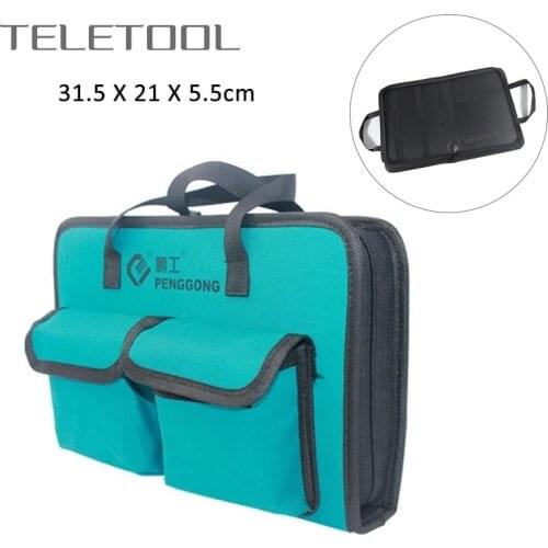 600D Oxford Cloth Waterproof Tool Bag Screwdriver Plier Repair Hand Tools Organizer Electrician Wrench Pliers Storage Tools Bag