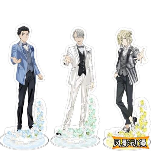 YURI on ICE Anime Yuri Katsuki Victor Nikiforov Yuri Plisetsky Acrylic Stand Figure Collection Model Toy Cosplay Gifts