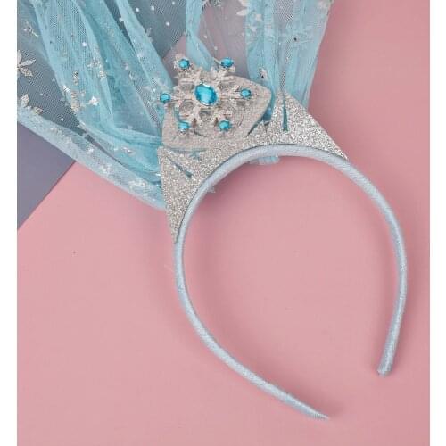 Baby Girl Birthday Snow Queen Hair Clips,Queen Costume veil,Bow Hairpin,Halloween custume Veil,Princess Veil