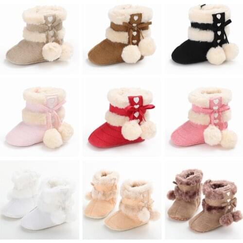 0-18M Winter Ankle Shoes Winter Warm Shoes For Boys And Girls Soft Sole Shoes Baby Boots Newborn Toddler Shoes