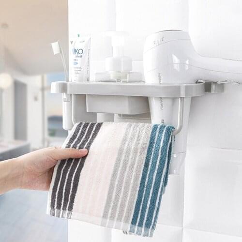 050 Bathroom rack with hook non perforating blow frame storage rack creative toilet cosmetic towel rack 9*10.5*30.5cm