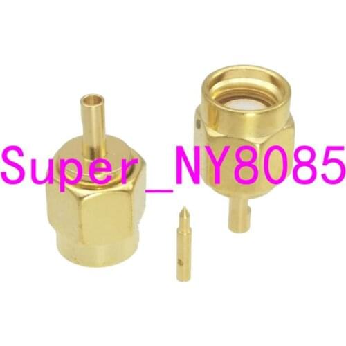 1Pcs Connector SMA male plug solder RG178 RG196 cable Straight RF Coaxial Adapter