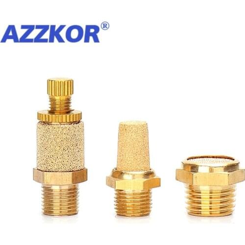 Pneumatic Muffler Type A Pagoda Copper Head Muffler Solenoid Valve Muffler Air Silencers Pneumatic Components1/8''1/4''3/8''1/2