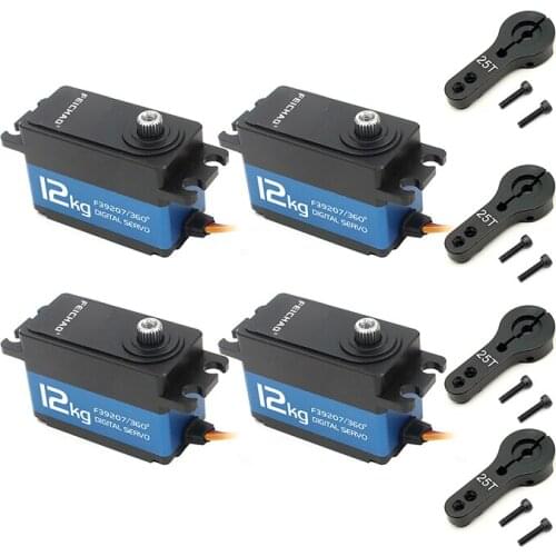 12kg Waterproof Servo Full Large Torque Metal Gear Digital Servo Low Profile for 1/10 RC Car 3racing SAKURA D4 CS Airplane Robot