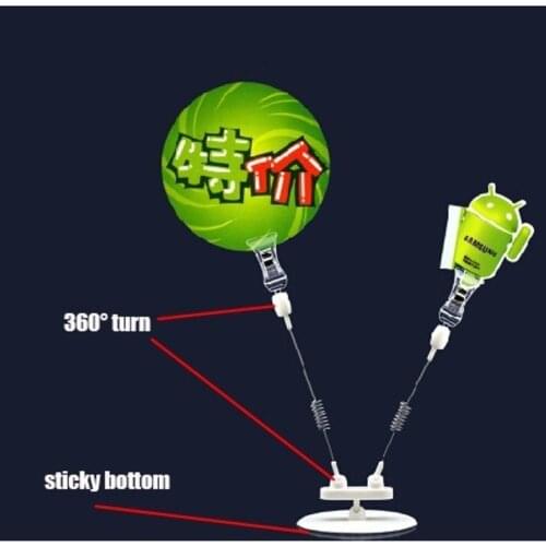 20 pcs POP advertising promotion Price tag photo clip stand 2 spring clamps label holder Swaying wobble Shaking Sign Holder rack