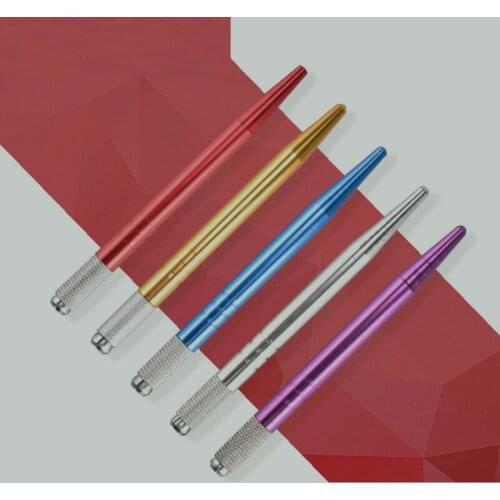 20 Pcs High Quality Aluminum Alloy Mixed Colors 3D Embroidery Permanent Makeup Eyebrow Pen Manual Tattoo Pen
