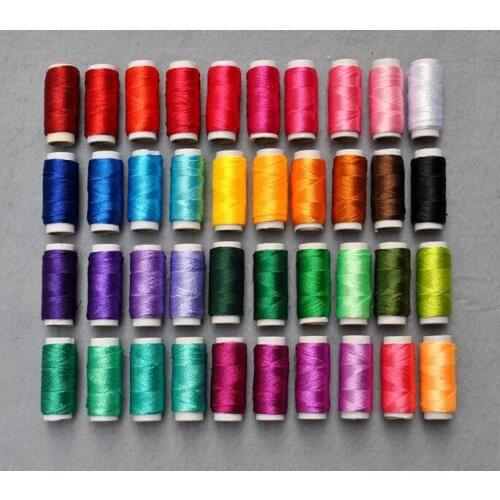 40PCS/lot 8g/pcs Multicolor Ice Silk Embroidery Thread Sewing Embroidery Cross Stitch Silk Threads Embroidery
