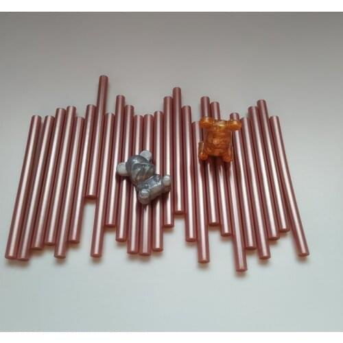 50Pcs Rose Gold Silver Hot Melt Adhesive Retro Metallic Hot Melt Stick For Professional Glue Gun 7x100mm