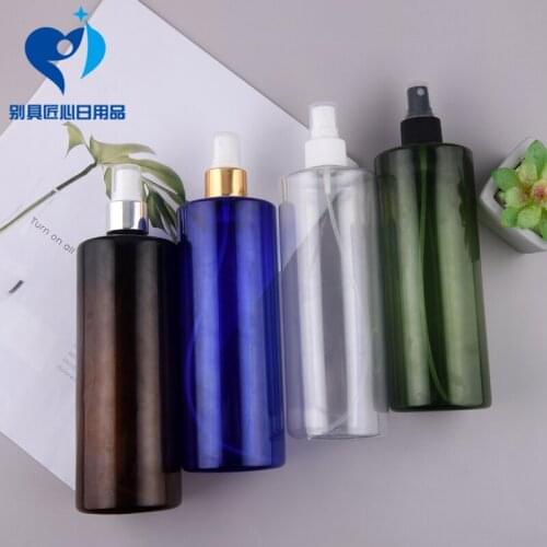 500ml Plastic Golden/Silver Aluminum Plating Lid Cosmetic Spray Bottle Portable Perfume Bottle Empty Refillable Travel Container