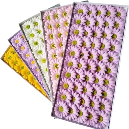 7cm Sunflower Chrysanthemum Soap Flower Bouquet Eternal Shop Restaurant Decoration Handmade Artificial Flowers Head Daisy