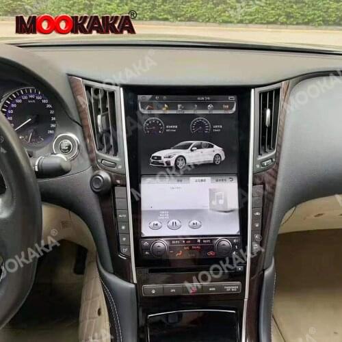 Android 9.0 Car GPS Navigation DVD Player for Infiniti Q50 Q50L QX50L 2015 2016 2017 2018 Auto Stereo Head Unit Tesla Style