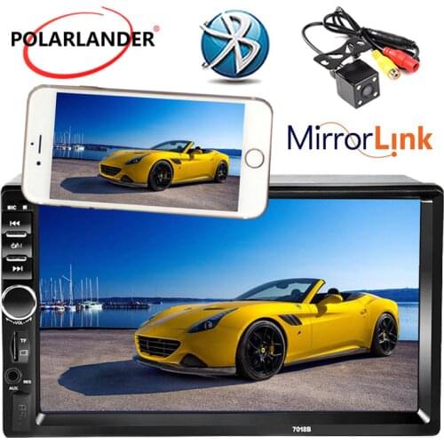 High quality with rear view camera Black 7 Inch 2 Din Car Player HD Bluetooth Radio MP4 USB/FM TF touch screen