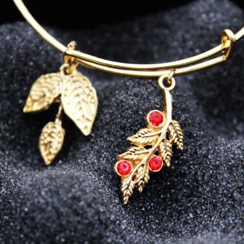 ALX00433 euramerican style new leaves crystal pendant element bracelets bangles more direct manufacturers