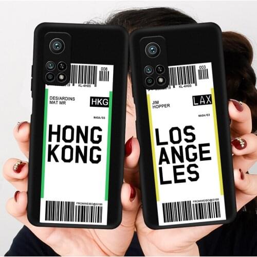 Hot Air Ticket Travel New York Los Phone Case for Honor 30 20 Pro 8X 9X X10 10 20 10i Nova 5T Y 7 9 National Entry Permit Cover