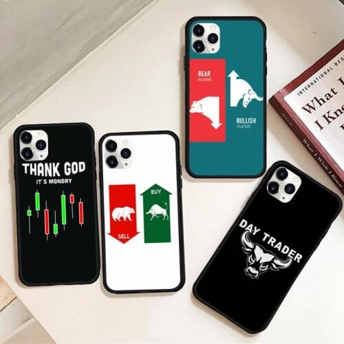Trade Investment Forex Stock market Phone Case Rubber For iphone 12 11 Pro Max Mini XS Max 8 7 6 6S Plus X 5S SE 2020 XR cover