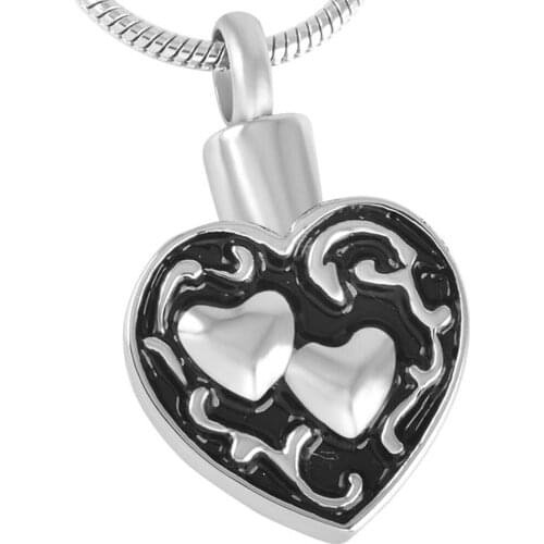 CMJ8539 Two Heart Together Forever Memorial Jewelry Cremation Urns necklaces & pendants Bone Ashes Holder