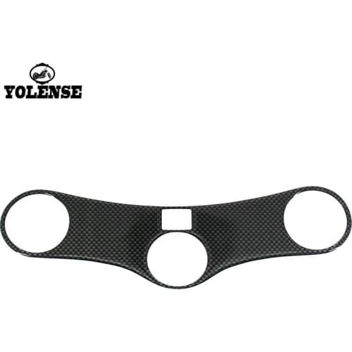 For HONDA CBR600RR CBR 600RR F5 2005 2006 Motorcycle Carbon Fiber Decal Sticker Pad Triple Tree Top Clamp Upper Front Protector