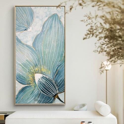 EECAMAIL European Diamond Painting Full Of Diamonds Embroidered Abstract Lotus Living Room Stickers Diamond Cross Stitch Modern