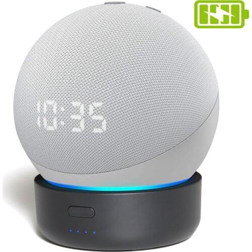 GGMM D4 Battery Base For Alexa Echo Dot 4th Smart Speaker Rechargeable Portable Mount Docking Station Speaker Stand