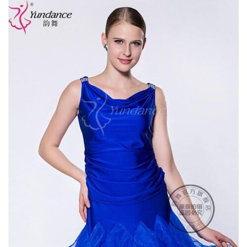 Customized Lady Latin Dancing Shirt Modern Dance Costume Waltz Valse Tango Dance Suit Samba Womens Clothing B-2735