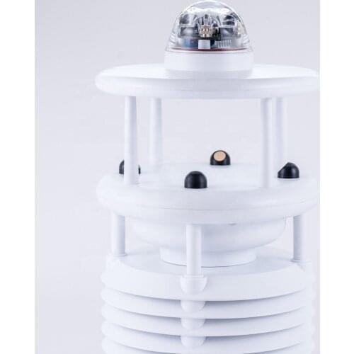 Six elements air temperature humidity wind speed wind direction air pressure rainfall street light compact weather station