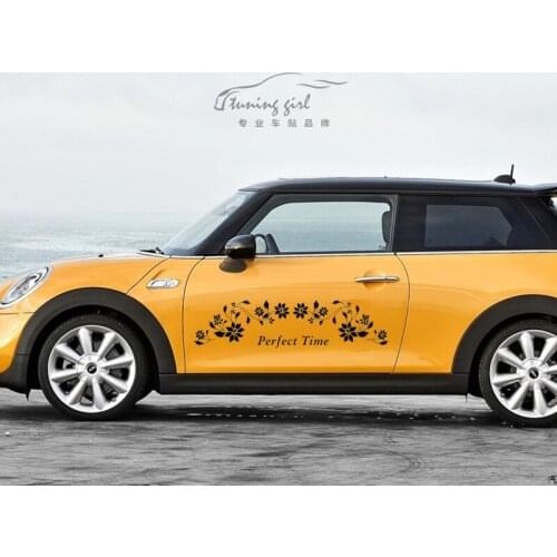 Flowers Perfect Time Beautiful Car Stickers Creative Decoration Decals For Doors Windshield Auto Tuning Styling D21