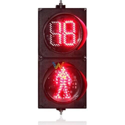 Red Standing Green Walking Man 200mm LED Pedestiran Traffic Light with Countdown Timer