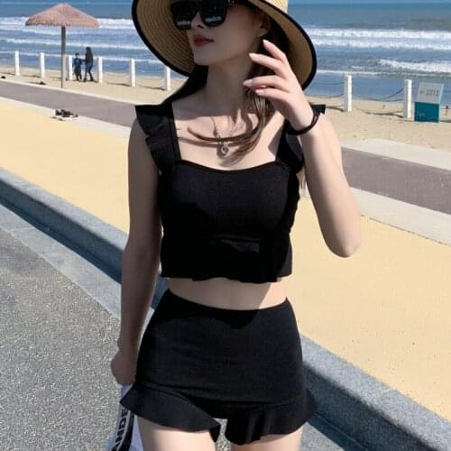 Swimsuit womens new split sexy bikini, thin and small breasts gathered in hot spring swimwear