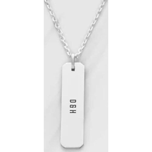 Ufine Personalized words or GPS position fashion Strip pendant Necklace cooper high quality pendant necklace N2053