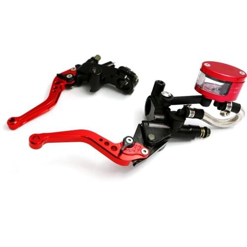 Motorcycle 7/8 CNC Front Brake Hydraulic Clutch Master Cylinder Lever Set Reservoir