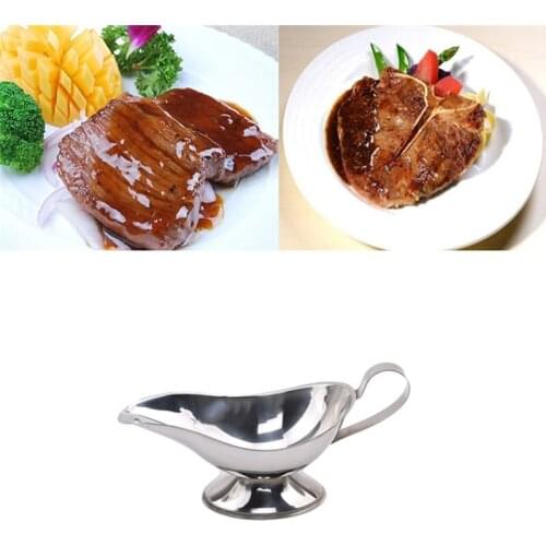 Stainless Steel Sauce Seasoning Pot Western Steak Sauce Container Black Pepper Seasoning Cup Sauce Boat Dinnerware Set