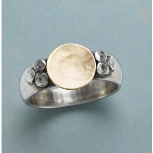 New Fashion Silver Golden Color Offering Ring for Women Girls Wedding Rings Engagement Jewelry Gifts Size 6 7 8 9 10