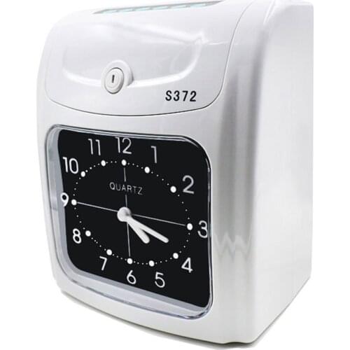 Electronic Check In Punch Card Clock Digital Time Clock Recorder Office Staffs Attendance ID Card Punching Machine 100V-240V
