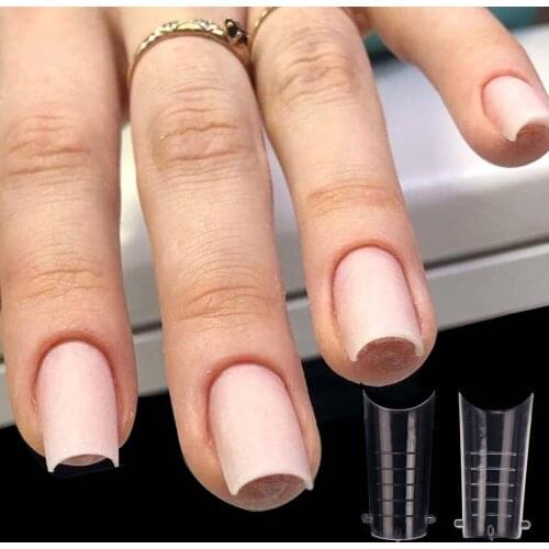 120pcs Clear Dual Forms Nail System Full Cover Nail Extension DIY Nails Accessoires Manicure Tools Quick Building Gel Mold Tips